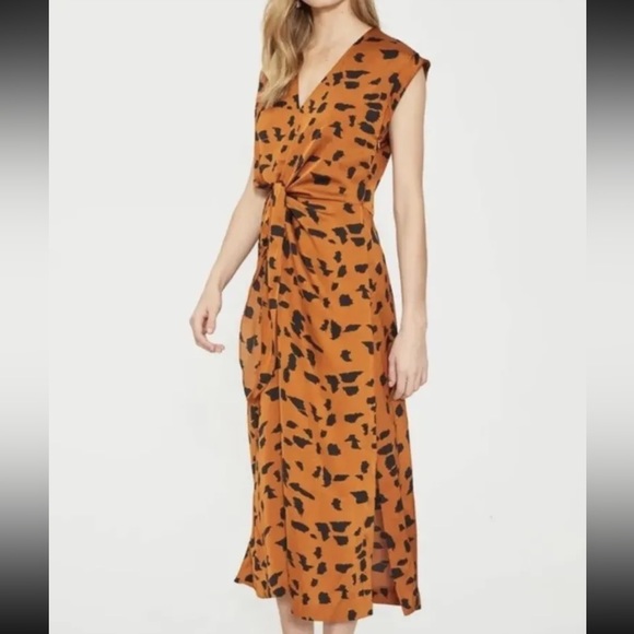 NWT Cooper St Tie Animal Print Midi Maxi Dress - Picture 1 of 10